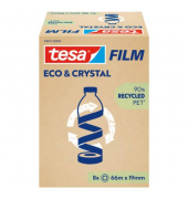 Klebefilm 8ST PET ECO & CRYSTAL klar