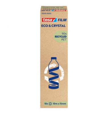 Klebeband Eco & Crystal 59048-00000-00, 15mm x 10m, transparent
