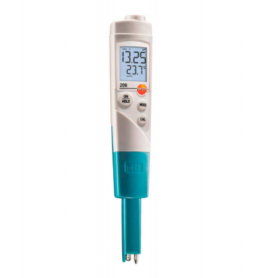 206-pH1 für Flüssigkeiten pH- und Temperatur-Messgerät weiß