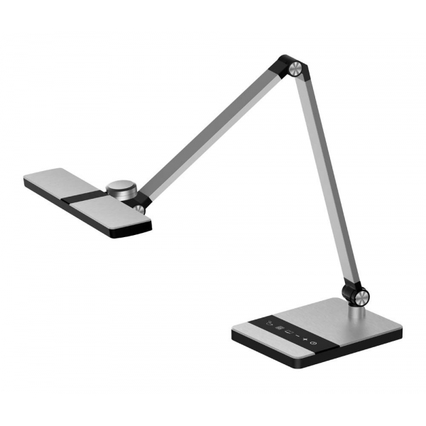 7612176093811 - Hansa Nimbus LED-Tischlampe stufenlos dimmbar mit Touch-Bedienung silber