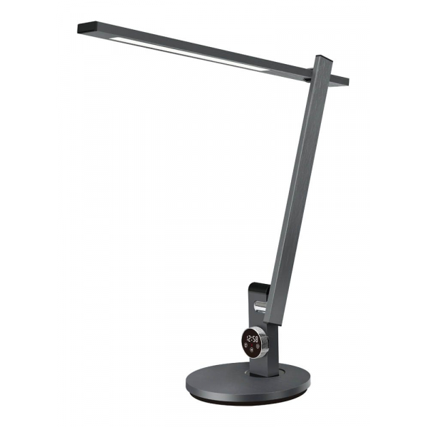 7612176093910 - Hansa-by-styro Beam LED-Tischlampe stufenlos dimmbar Memory-Funktion Drehknopfsteuerung dunkelgrau