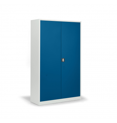 Stahlschrank 820205656, abschlie&szlig;bar, 5 OH, enzianblau/lichtgrau, 120x195x50cm(BxHxT)