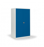 Stahlschrank 820206156, abschlie&szlig;bar, 5 OH, enzianblau/lichtgrau, 120x195x42cm (BxHxT)