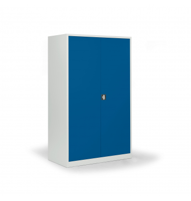 Stahlschrank 820206156, abschlie&szlig;bar, 5 OH, enzianblau/lichtgrau, 120x195x42cm (BxHxT)