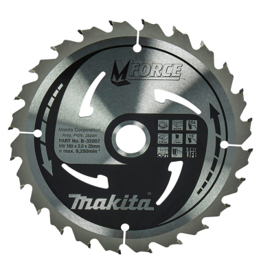 B-32007 M-FORCE Kreissägeblatt 165,0 mm, 24 Zähne