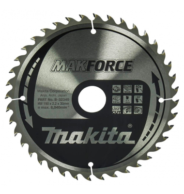 B-32340 MAKFORCE Kreissägeblatt 190,0 mm, 40 Zähne