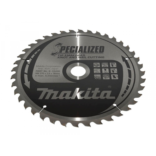 0088381422079 - B-33205 SPECIALIZED Kreissägeblatt 2700 mm 40 Zähne 0088381422079 makita 0088381422079 - B-33205 SPECIALIZED Kreissägeblatt 2700 mm 40 Zähne 0088381422079 makita