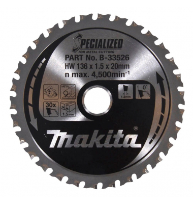 B-33526 SPECIALIZED Kreissägeblatt 136,0 mm, 30 Zähne