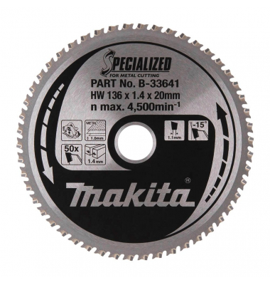 B-33641 SPECIALIZED Kreissägeblatt 136,0 mm, 50 Zähne