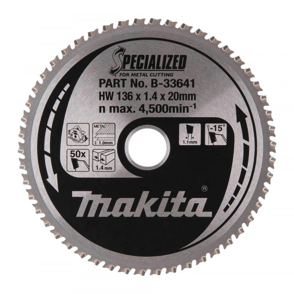 0088381422536 - B-33641 SPECIALIZED Kreissägeblatt 1360 mm 50 Zähne 0088381422536 makita 0088381422536 - B-33641 SPECIALIZED Kreissägeblatt 1360 mm 50 Zähne 0088381422536 makita