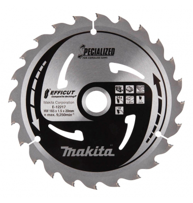 E-12217 EFFICCUT Kreissägeblatt 165,0 mm, 24 Zähne