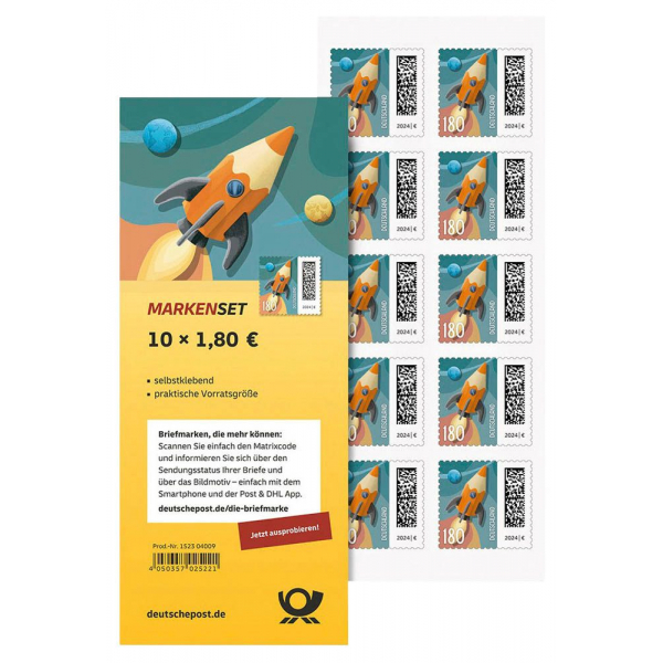4050357025221 - 180 ? Briefmarken Raketenpost selbstklebend 4050357025221 10 Stück 4050357025221 - 180 ? Briefmarken Raketenpost selbstklebend 4050357025221 10 Stück