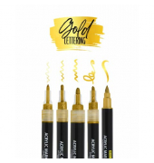 Acrylmarkeretui Gold Lettering