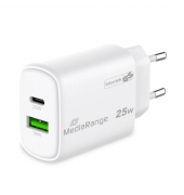 Ladegerät Steckdose USB-AUSB-C weiß