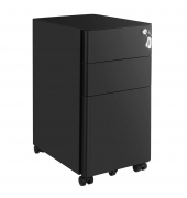 Rollcontainer schwarz 3 Auszüge 30,0 x 46,0 x 59,2 cm