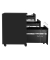 Rollcontainer schwarz 3 Auszüge 30,0 x 46,0 x 59,2 cm