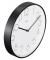 Wanduhr Korsika weiß schwarz Kunststoff, Ø 30,0 cm