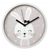 Wanduhr Maui grau weiß Kunststoff, Ø 25,0 cm