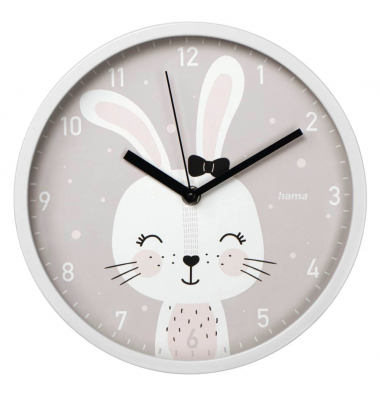 Wanduhr Maui grau weiß Kunststoff, Ø 25,0 cm
