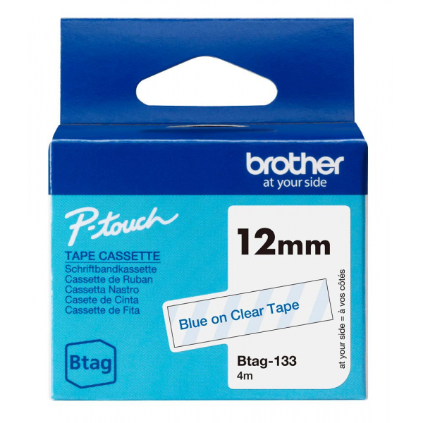 4977766835947 - Schriftband Btag Btag-133 BTAG133 12 mm blau auf transparent 4977766835947 Brother