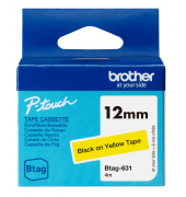 Schriftband Btag Btag-631 BTAG631, 12 mm schwarz auf gelb
