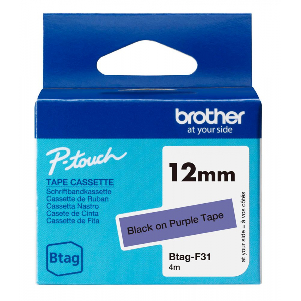 4977766836265 - Schriftband Btag Btag-F31 BTAGF31 12 mm schwarz auf lila 4977766836265 Brother