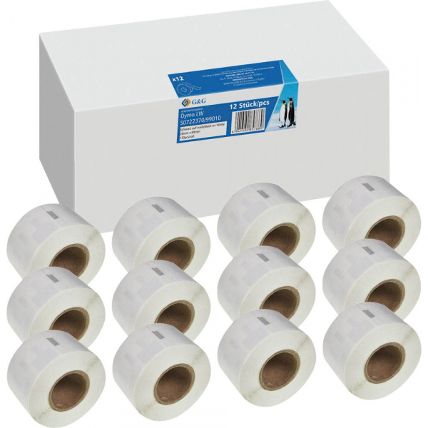 6941580857889 - Etikettenrollen für Etikettendrucker ersetzt Dymo S072237099010 weiß 280 x 890 mm 12 x 130 Etiketten 6941580857889 Head 1560 Stück 6941580857889 - Etikettenrollen für Etikettendrucker ersetzt Dymo S072237099010 weiß 280 x 890 mm 12 x 130 Etiketten 6941580857889 Head 1560 Stück