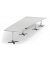 Konferenztisch 330313, 73,5cm (H), 500x80/205cm (BxT), 12 Personen, Trapezform, lichtgrau / chrom/anthrazit