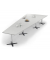 Konferenztisch 330313, 73,5cm (H), 500x80/205cm (BxT), 12 Personen, Trapezform, lichtgrau / chrom/anthrazit