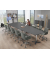 Konferenztisch DUBLIN, 73,5cm (H), 500x80/205cm (BxT), 12 Personen, Trapezform, anthrazit / chrom/anthrazit