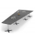 Konferenztisch 330314, 73,5cm (H), 500x80/205cm (BxT), 12 Personen, Trapezform, anthrazit / chrom/anthrazit