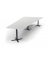 Konferenztisch 330293, 73,5cm (H), 380x80/197,5cm (BxT), 8 Personen, Trapezform, lichtgrau / anthrazit