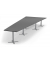 Konferenztisch 330304, 73,5cm (H), 500x80/205cm (BxT), 12 Personen, Trapezform, anthrazit / silber