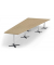 Konferenztisch 330315, 73,5cm (H), 500x80/205cm (BxT), 12 Personen, Trapezform, eiche hell / chrom/anthrazit