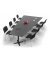 Konferenztisch DUBLIN, 73,5cm (H), 380x80/197,5cm (BxT), 8 Personen, Trapezform, anthrazit / anthrazit