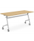 Klapptisch, 120x80cm (BxT), 72cm (H), Holz, rechteckig, buche / silber, mit Rollen