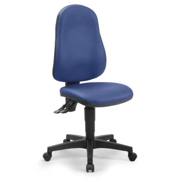 Deskin Bürostuhl SOFTEX MAGIC PRO, blau / schwarz, bis 110kg, ohne Kopfstütze  Deskin