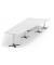 Konferenztisch 330316, 73,5cm (H), 500x80/205cm (BxT), 12 Personen, Trapezform, weiß / chrom/anthrazit