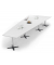 Konferenztisch 330316, 73,5cm (H), 500x80/205cm (BxT), 12 Personen, Trapezform, weiß / chrom/anthrazit