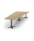 Konferenztisch 330295, 73,5cm (H), 380x80/197,5cm (BxT), 8 Personen, Trapezform, eiche hell / anthrazit
