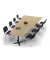 Konferenztisch 330295, 73,5cm (H), 380x80/197,5cm (BxT), 8 Personen, Trapezform, eiche hell / anthrazit
