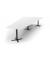 Konferenztisch 330296, 73,5cm (H), 380x80/197,5cm (BxT), 8 Personen, Trapezform, weiß / anthrazit
