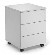 Rollcontainer 349372, lichtgrau, 3 Schubladen, Metall, abschlie&szlig;bar