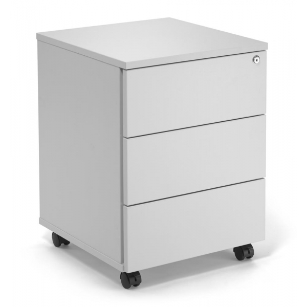 Deskin Rollcontainer 349372, lichtgrau, 3 Schubladen, Metall, abschließbar  Deskin