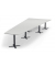 Konferenztisch 330308, 73,5cm (H), 500x80/205cm (BxT), 12 Personen, Trapezform, lichtgrau / anthrazit