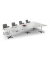 Konferenztisch 330298, 73,5cm (H), 380x80/197,5cm (BxT), 8 Personen, Trapezform, lichtgrau / chrom/anthrazit
