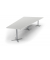 Konferenztisch 330288, 73,5cm (H), 380x80/197,5cm (BxT), 8 Personen, Trapezform, lichtgrau / silber