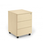 Rollcontainer 349374, ahorn, 3 Schubladen, Metall, abschlie&szlig;bar