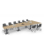 Konferenztisch 330310, 73,5cm (H), 500x80/205cm (BxT), 12 Personen, Trapezform, eiche hell / anthrazit