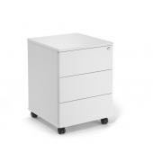 Rollcontainer 349375, wei&szlig;, 3 Schubladen, Metall, abschlie&szlig;bar